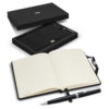 Mendooran Notebook and Pen Gift Set black open Mendooran Notebook and Pen Gift Set black open