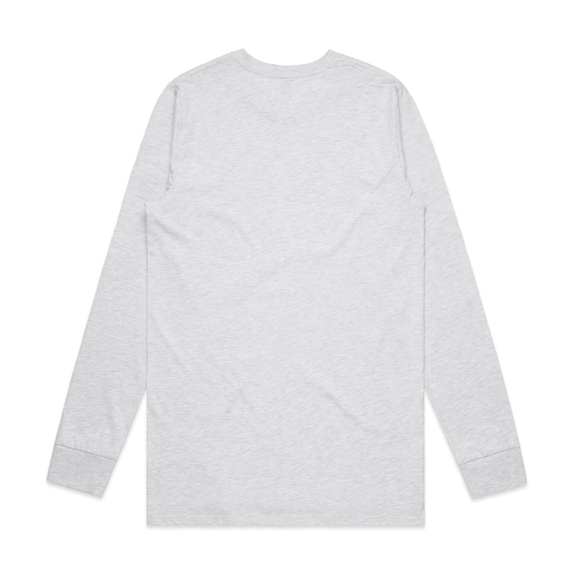 ASColour Mens Base LS Tee ash heather back ASColour Mens Base LS Tee ash heather back