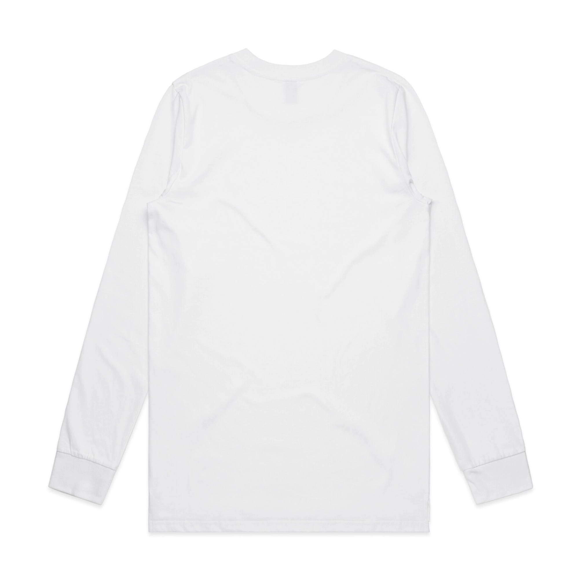 ASColour Mens Base LS Tee white back ASColour Mens Base LS Tee white back