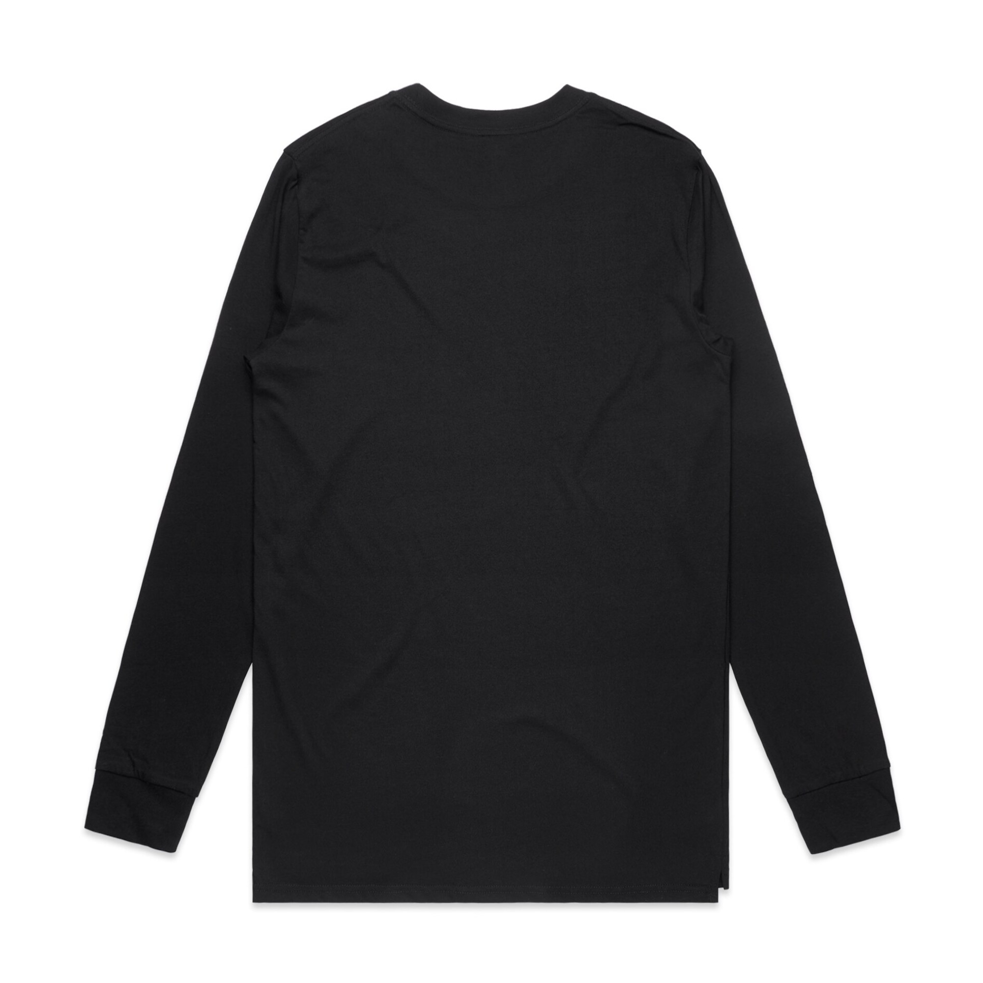 ASColour Mens Base Organic LS Tee black back ASColour Mens Base Organic LS Tee black back