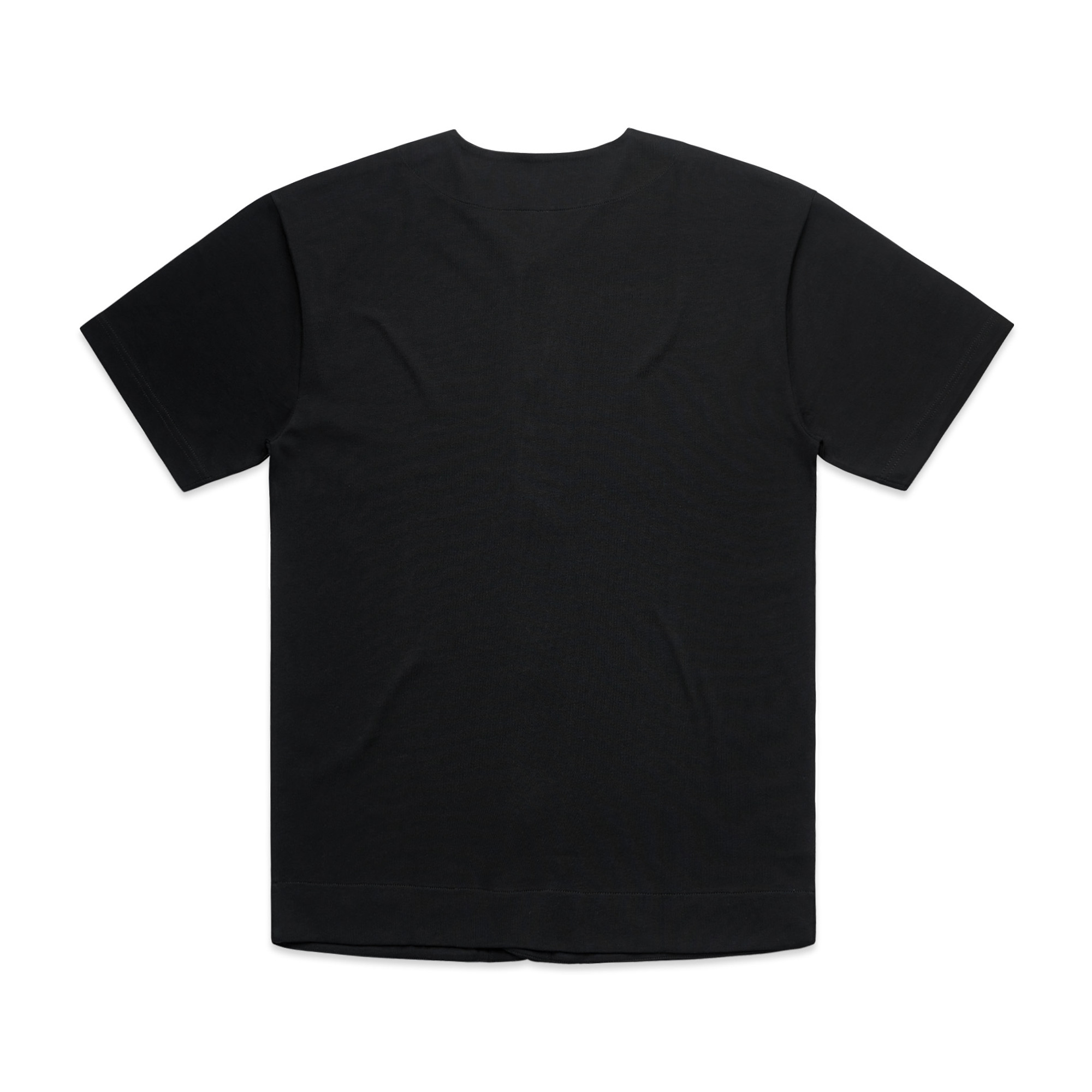 ASColour Mens Baseball Jersey black back ASColour Mens Baseball Jersey black back