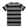 ASColour Mens Classic Quad Stripe Tee black white back ASColour Mens Classic Quad Stripe Tee black white back