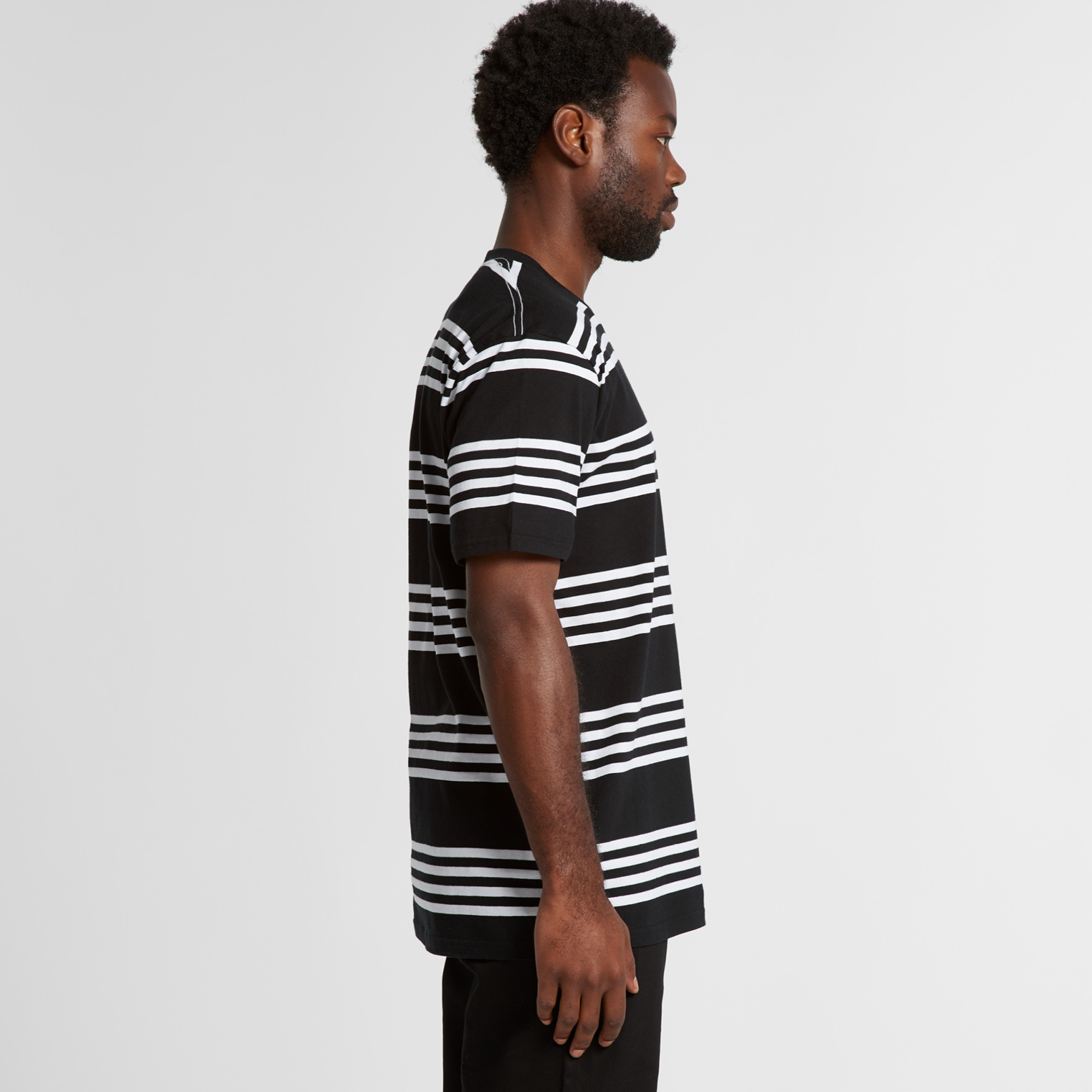 ASColour Mens Classic Quad Stripe Tee side ASColour Mens Classic Quad Stripe Tee side