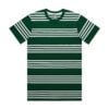 ASColour Mens Classic Quad Stripe Tee white emerald ASColour Mens Classic Quad Stripe Tee white emerald