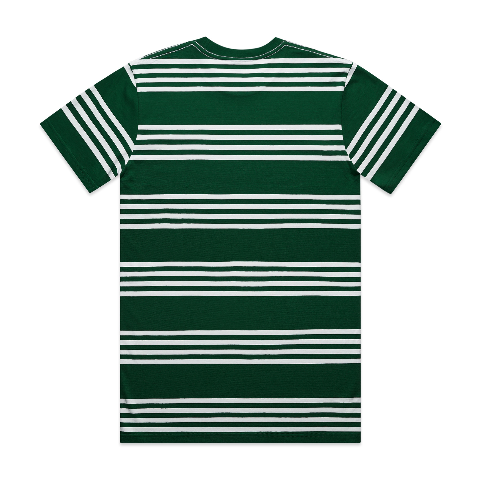 ASColour Mens Classic Quad Stripe Tee white emerald back ASColour Mens Classic Quad Stripe Tee white emerald back