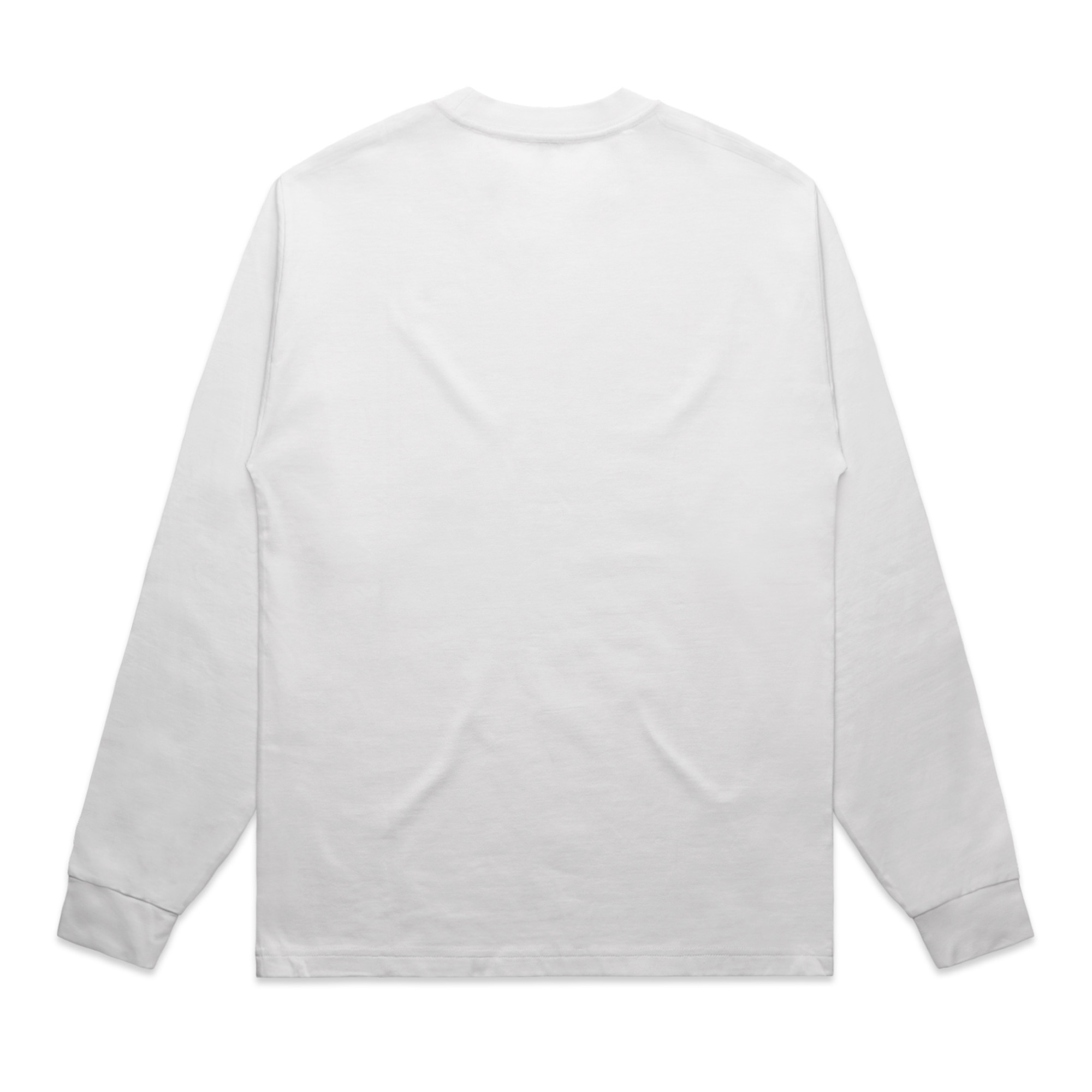 ASColour Mens Heavy LS Tee white back ASColour Mens Heavy LS Tee white back