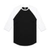 ASColour Mens Raglan Tee black white scaled ASColour Mens Raglan Tee black white scaled