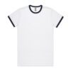 ASColour Mens Staple Ringer Tee white navy scaled