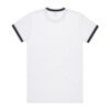 ASColour Mens Staple Ringer Tee white navy back