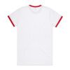 ASColour Mens Staple Ringer Tee white red back