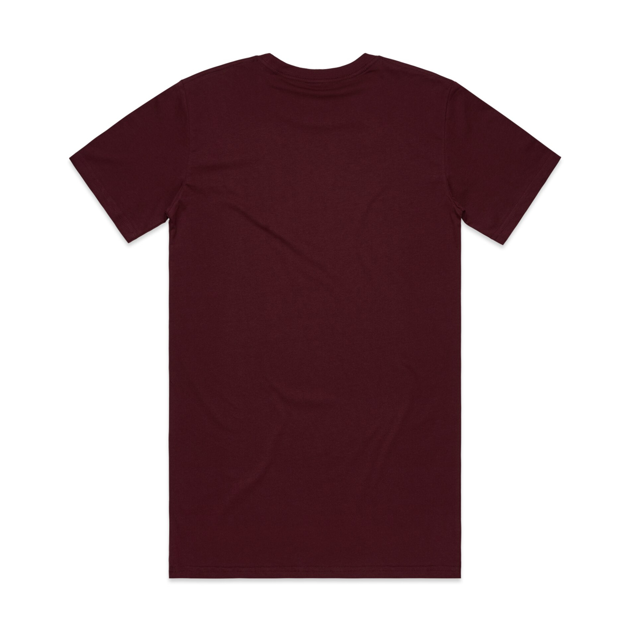ASColour Mens Tall Tee burgundy back ASColour Mens Tall Tee burgundy back