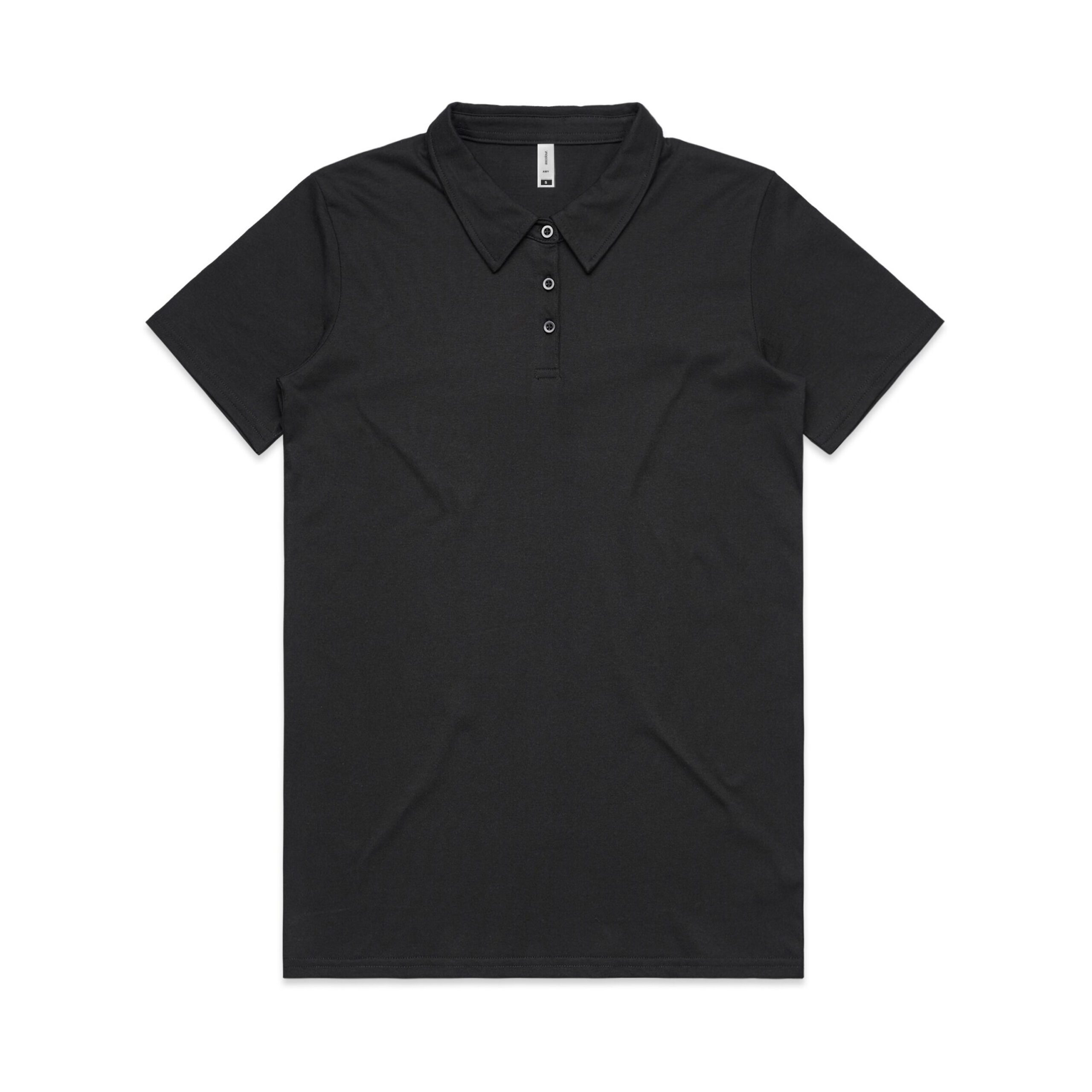 ASColour Womens Amy Polo black scaled ASColour Womens Amy Polo black scaled