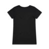 ASColour Womens Bevel V Neck Tee black back ASColour Womens Bevel V Neck Tee black back