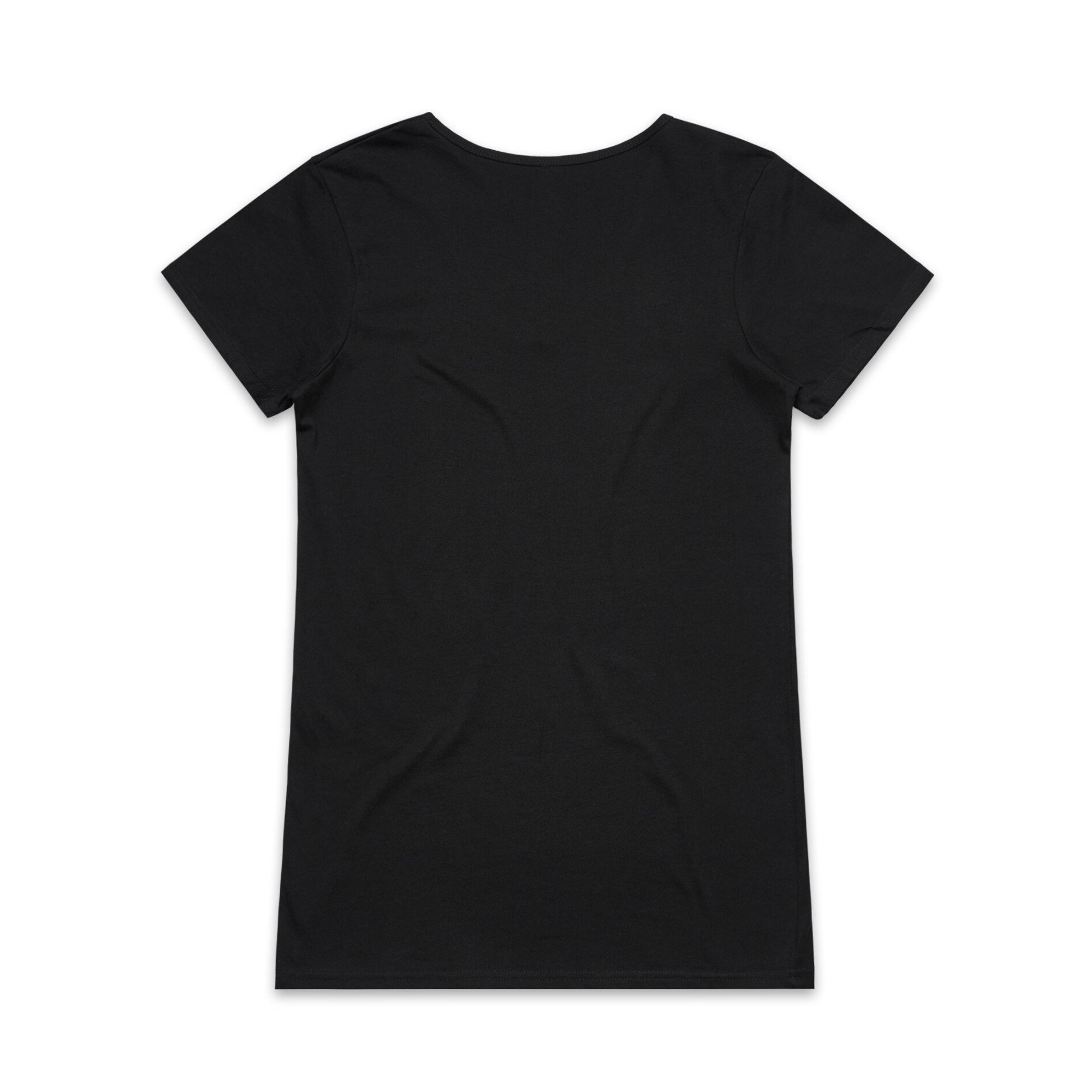 ASColour Womens Bevel V Neck Tee black back ASColour Womens Bevel V Neck Tee black back