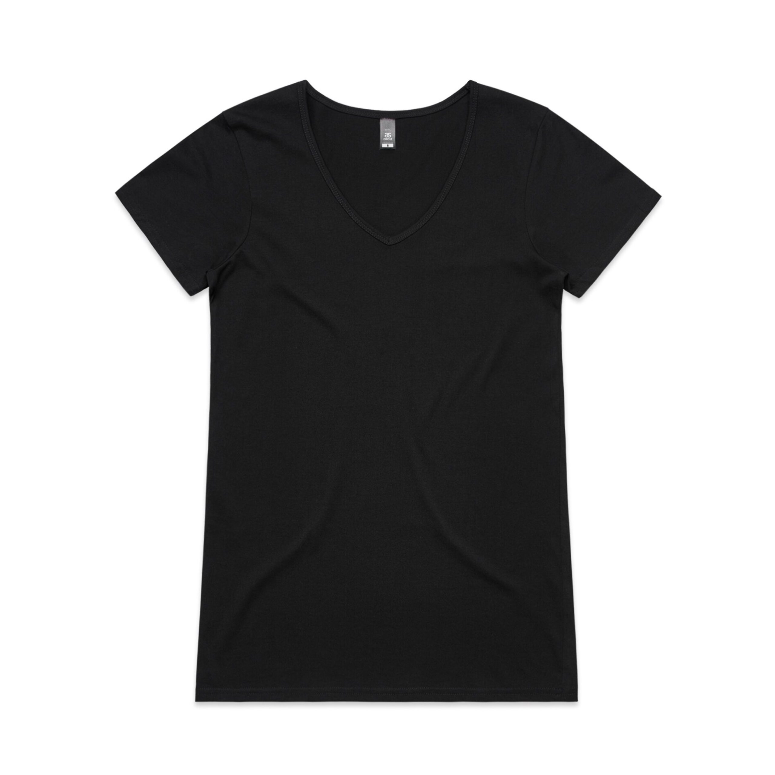 ASColour Womens Bevel V Neck Tee black scaled ASColour Womens Bevel V Neck Tee black scaled