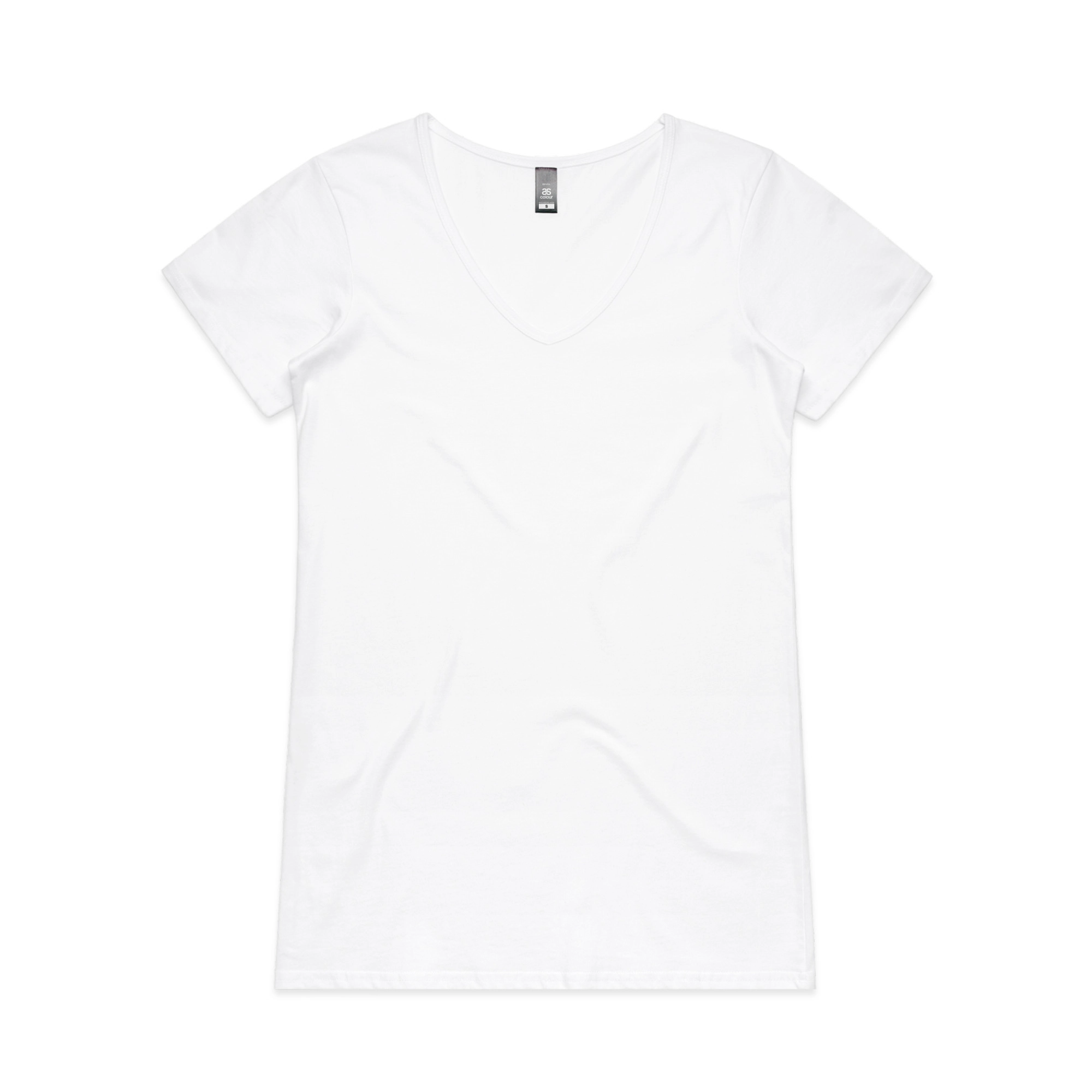 ASColour Womens Bevel V Neck Tee white ASColour Womens Bevel V Neck Tee white