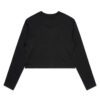ASColour Womens Crop LS Tee black back ASColour Womens Crop LS Tee black back