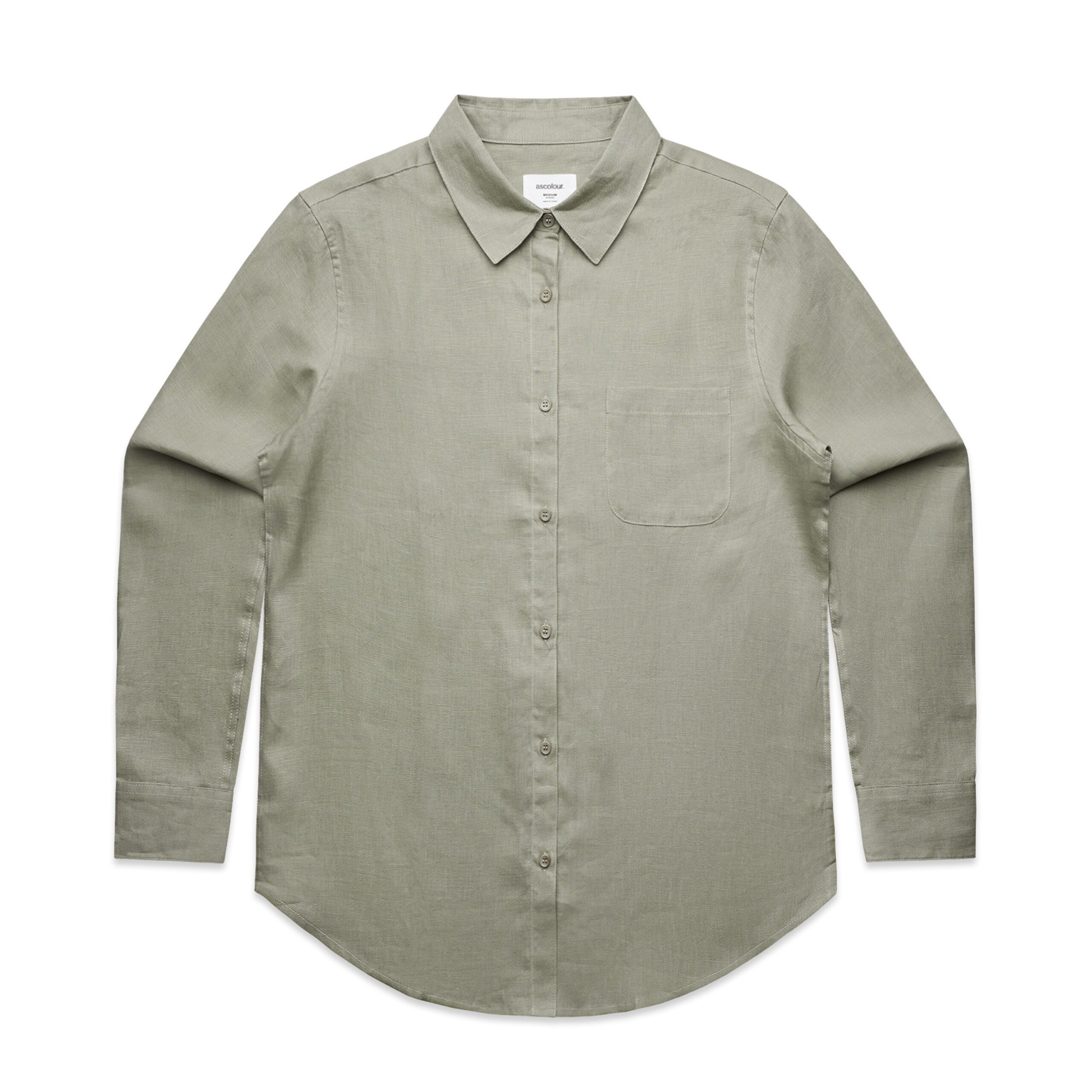 ASColour Womens Linen Shirt eucalyptus scaled ASColour Womens Linen Shirt eucalyptus scaled