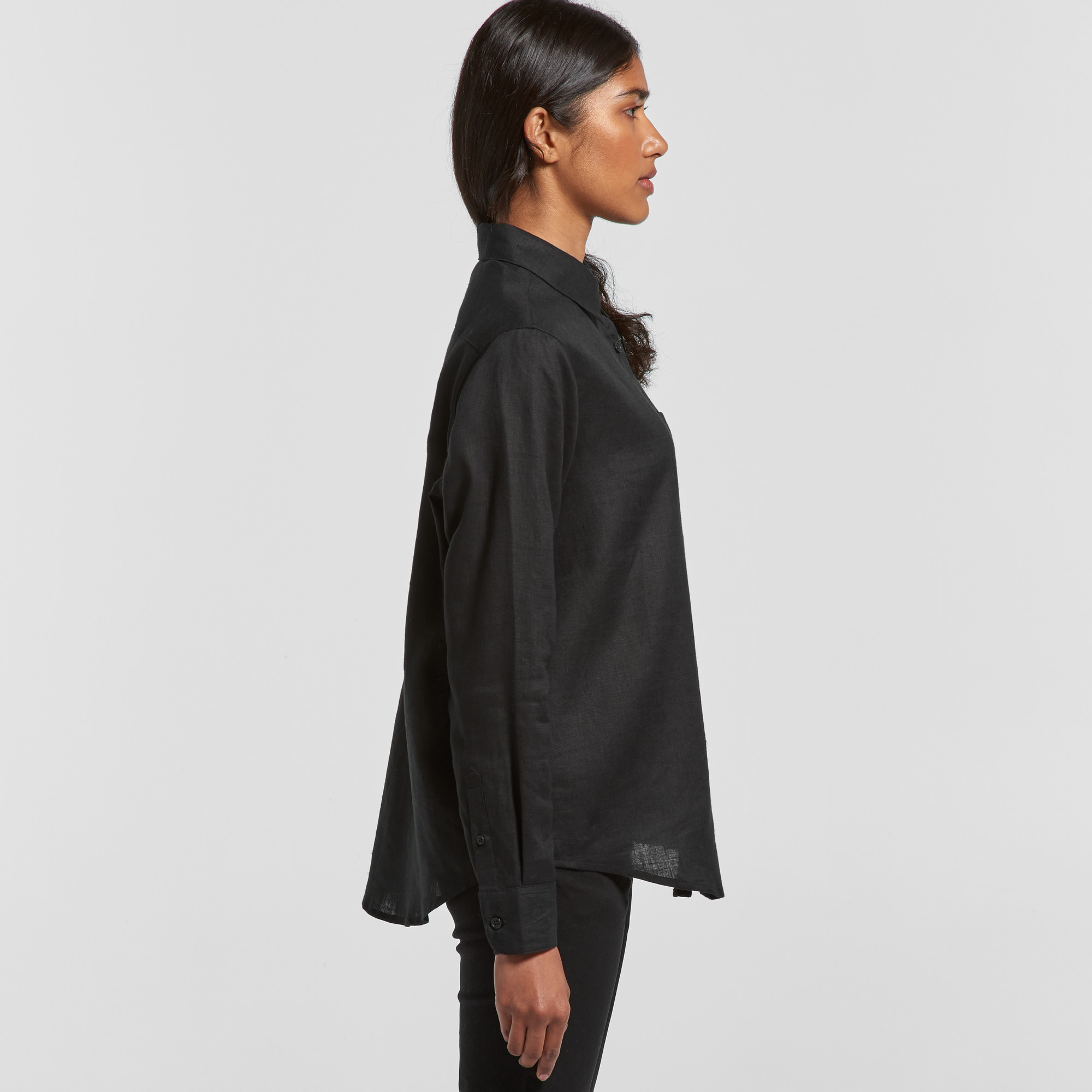 ASColour Womens Linen Shirt side ASColour Womens Linen Shirt side