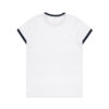 ASColour Womens Maple Ringer Tee white navy back ASColour Womens Maple Ringer Tee white navy back