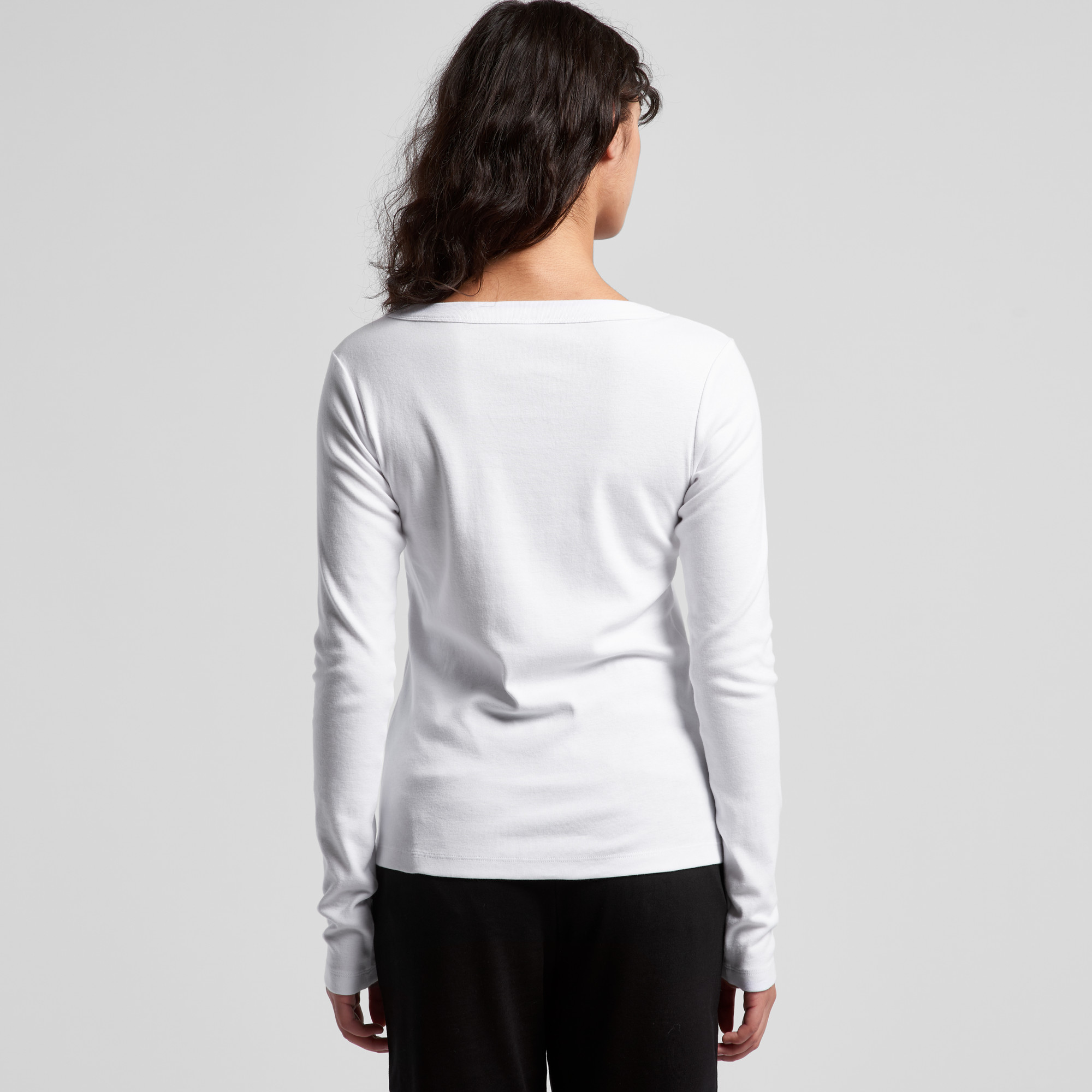 ASColour Womens Organic Rib LS Tee back ASColour Womens Organic Rib LS Tee back