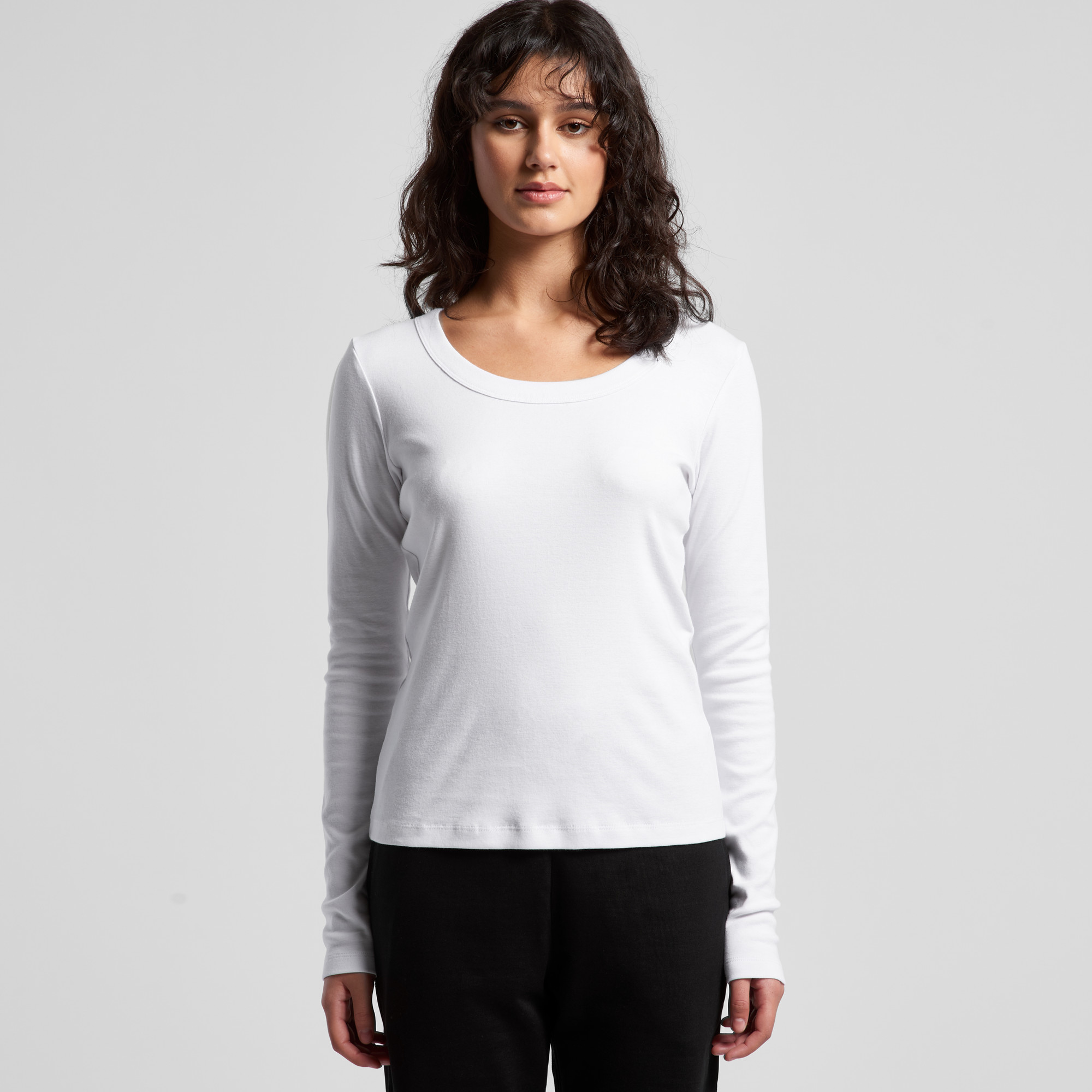 ASColour Womens Organic Rib LS Tee main ASColour Womens Organic Rib LS Tee main