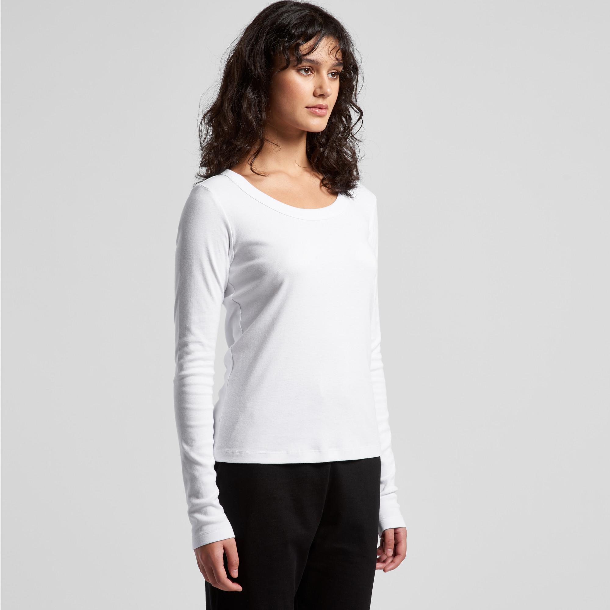 ASColour Womens Organic Rib LS Tee turn ASColour Womens Organic Rib LS Tee turn
