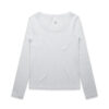 ASColour Womens Organic Rib LS Tee white scaled ASColour Womens Organic Rib LS Tee white scaled