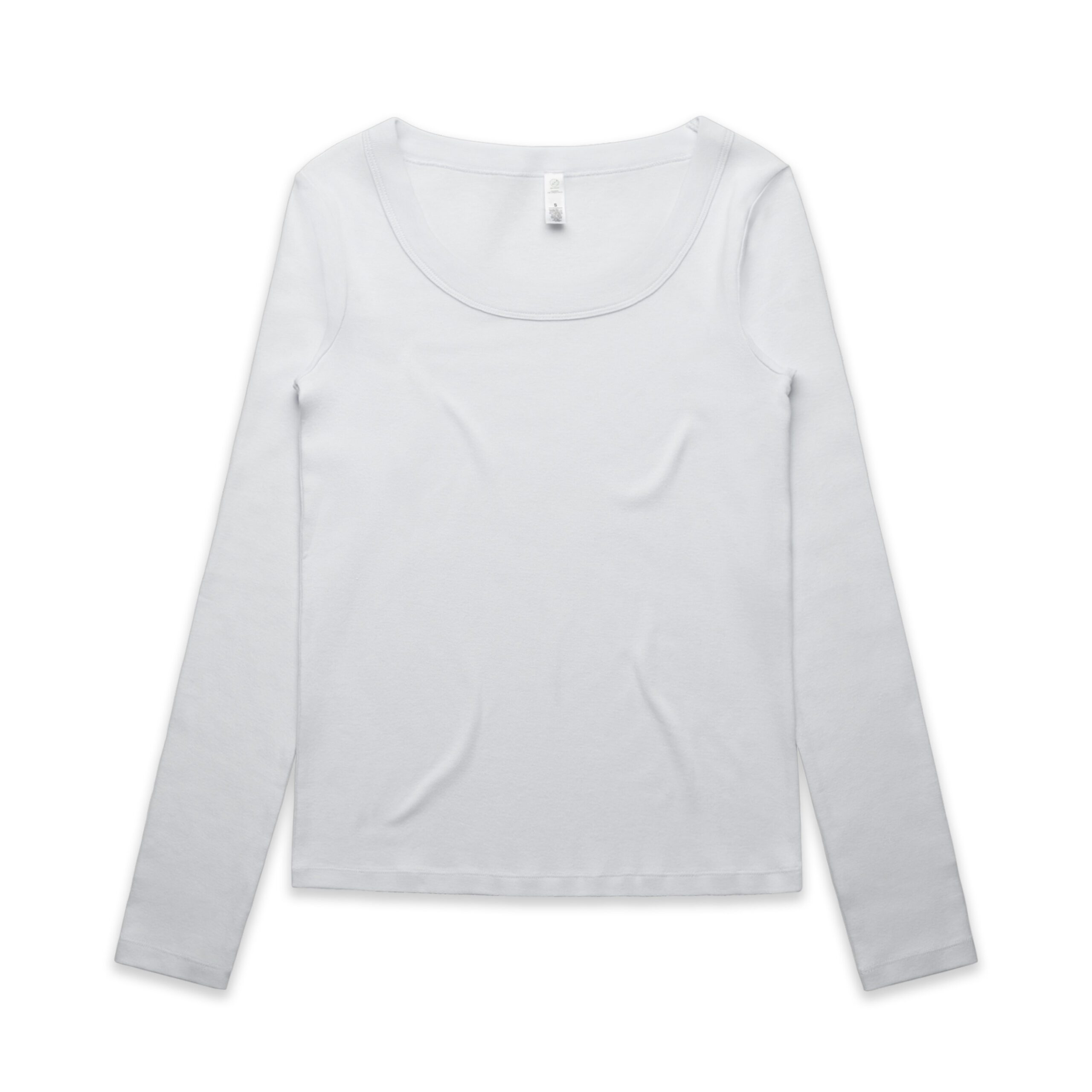 ASColour Womens Organic Rib LS Tee white scaled ASColour Womens Organic Rib LS Tee white scaled
