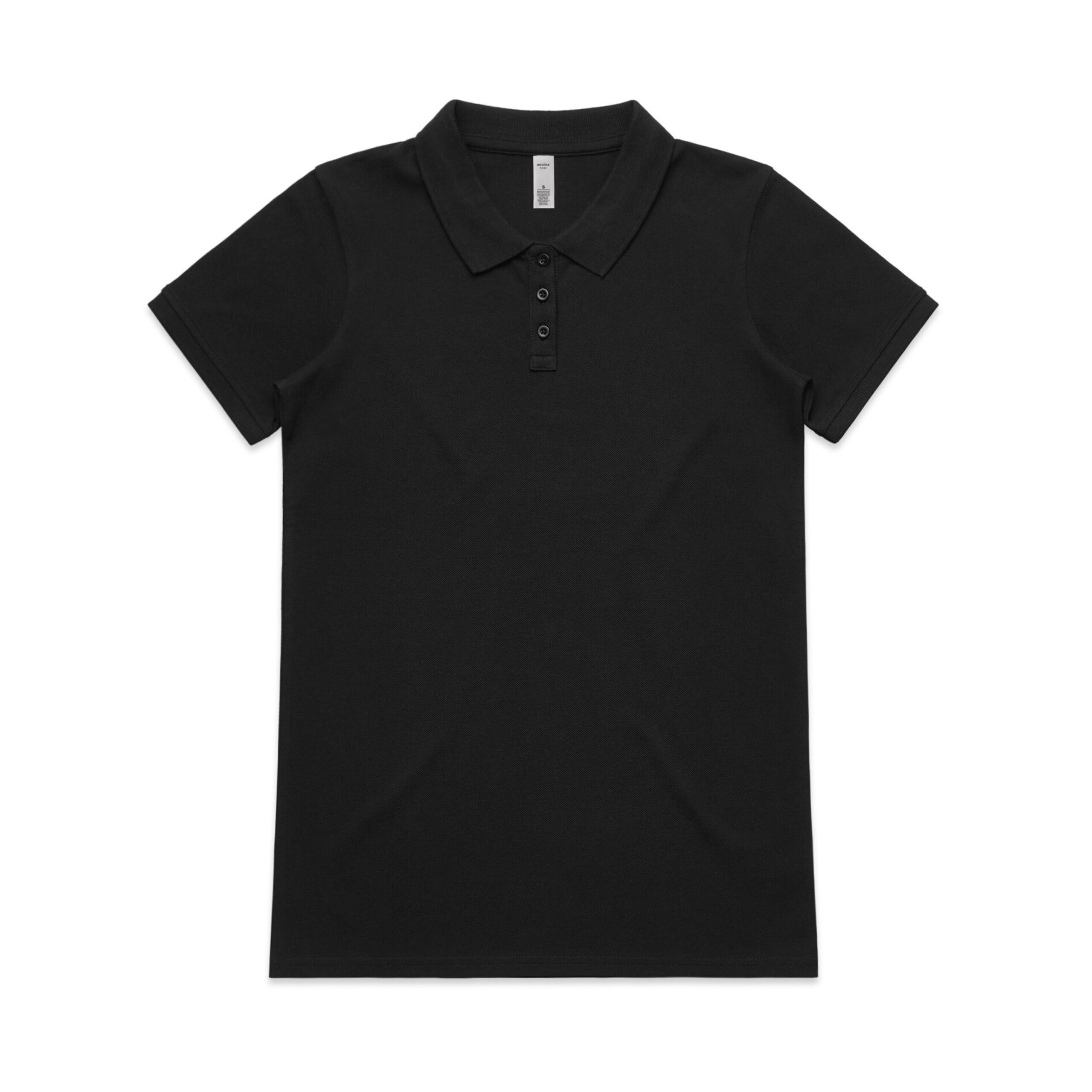 ASColour Womens Pique Polo black scaled ASColour Womens Pique Polo black scaled