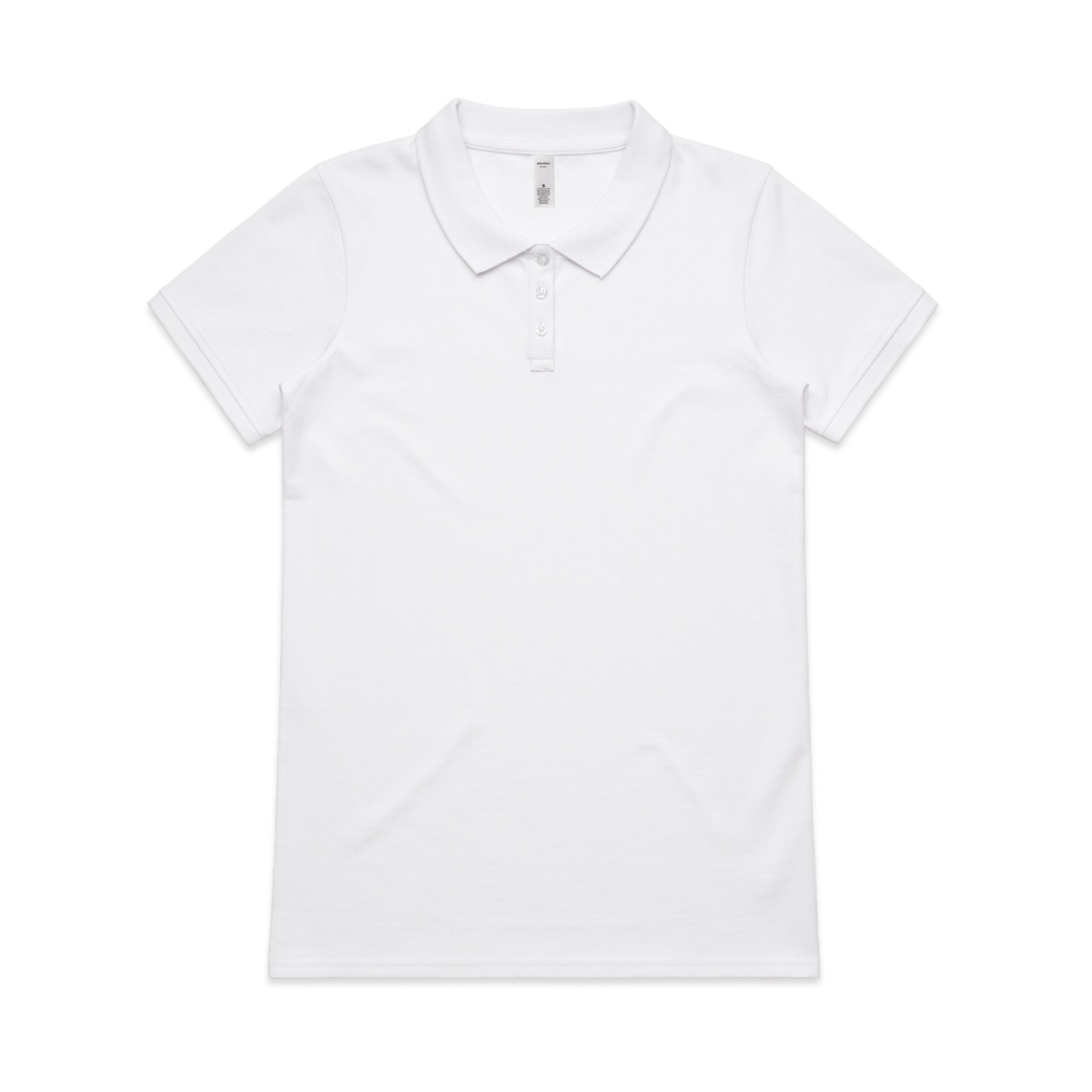 ASColour Womens Pique Polo white scaled ASColour Womens Pique Polo white scaled