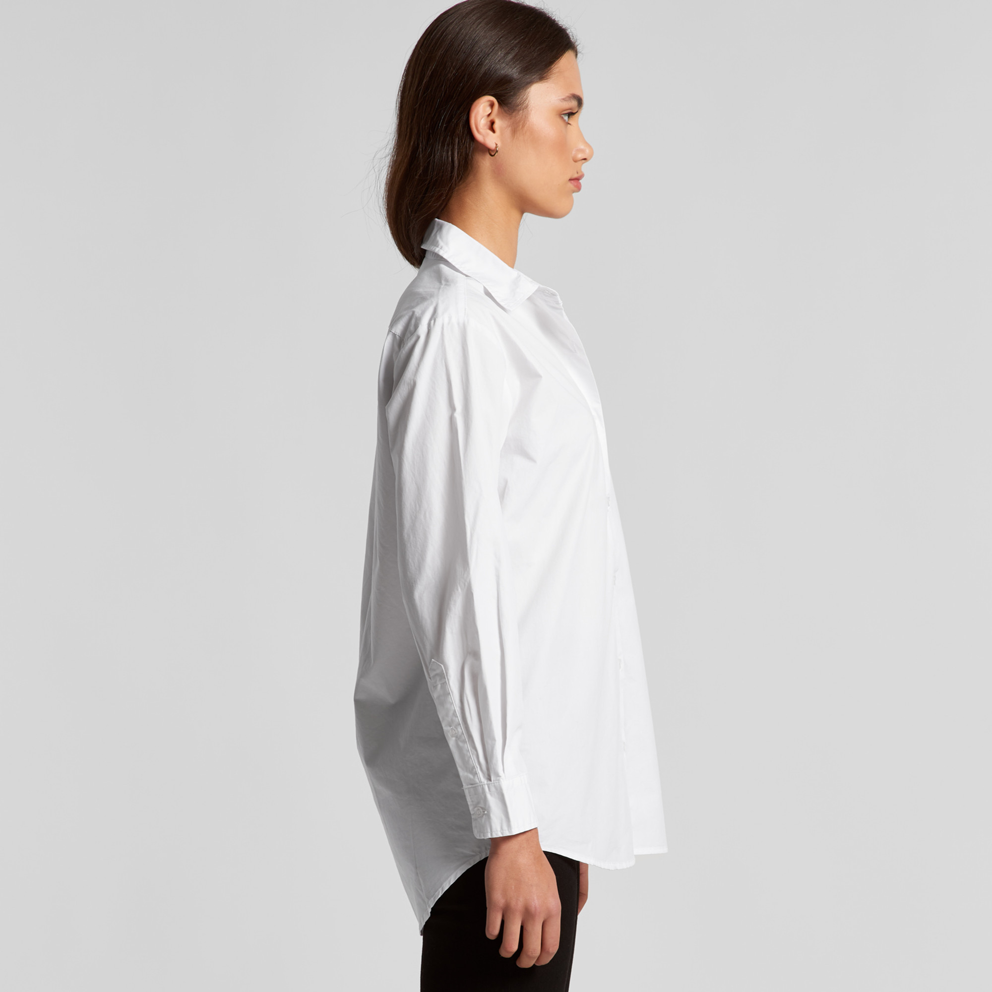 ASColour Womens Poplin Shirt side ASColour Womens Poplin Shirt side