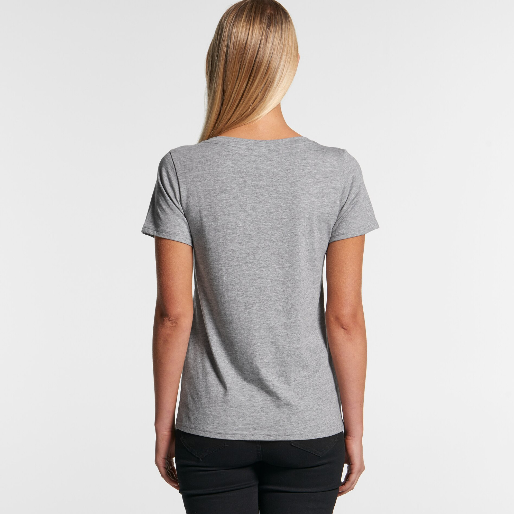 ASColour Womens Shallow Scoop Tee back ASColour Womens Shallow Scoop Tee back