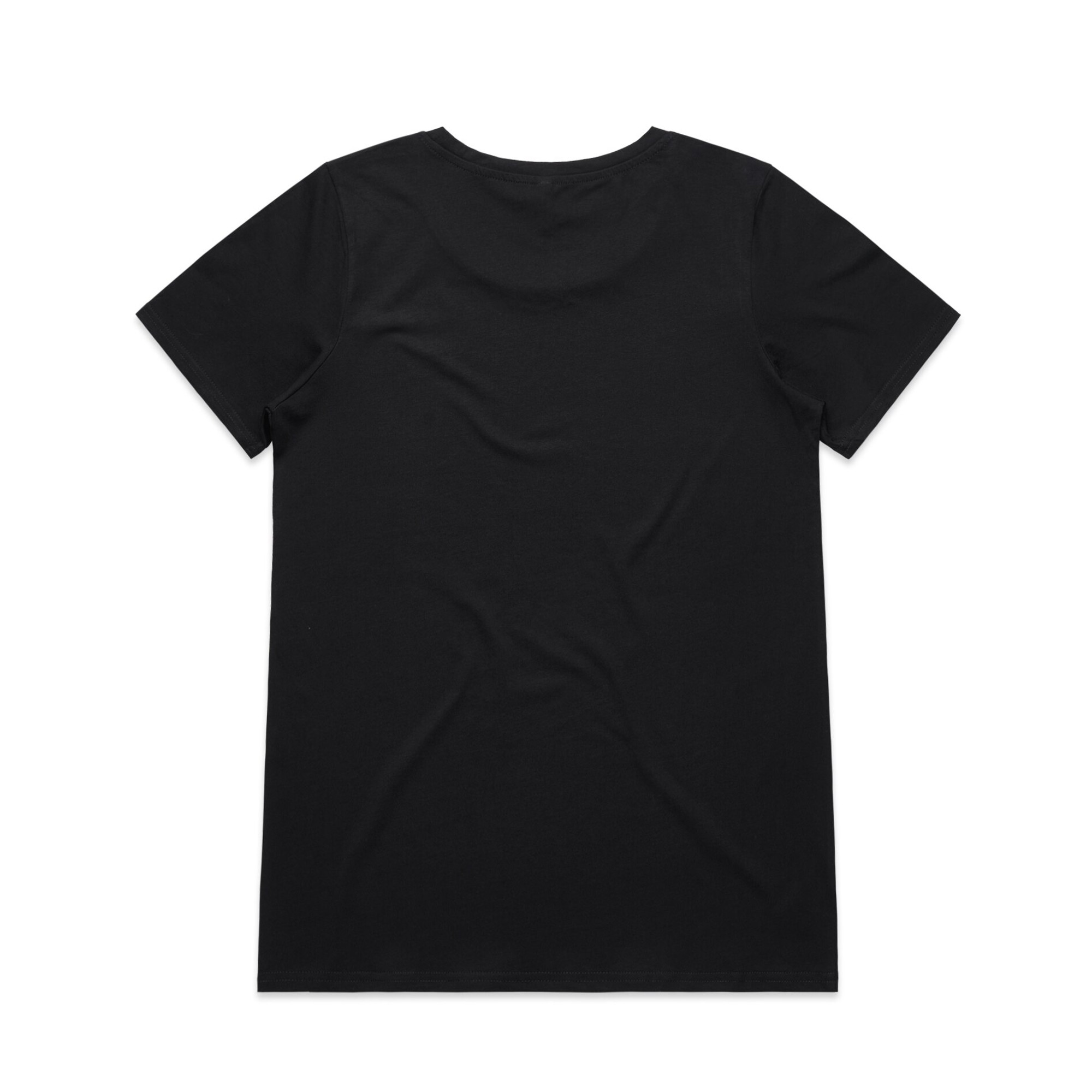 ASColour Womens Shallow Scoop Tee black back ASColour Womens Shallow Scoop Tee black back