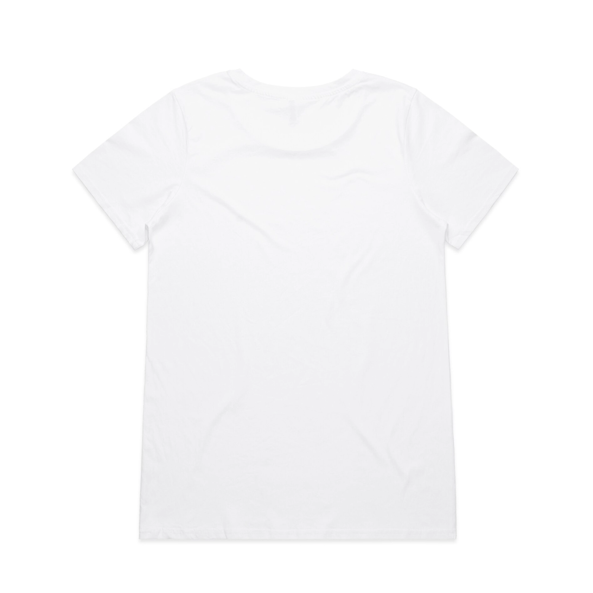 ASColour Womens Shallow Scoop Tee white back ASColour Womens Shallow Scoop Tee white back