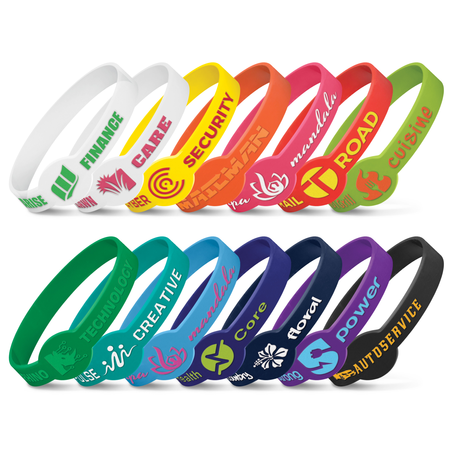 Graytown Silicone Wrist Band Embossed main Graytown Silicone Wrist Band Embossed main