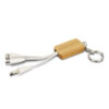 Maffra Bamboo Charging Cable Key Ring Rectangle natural Maffra Bamboo Charging Cable Key Ring Rectangle natural