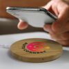Perenjori Bamboo Wireless Charger Round feature