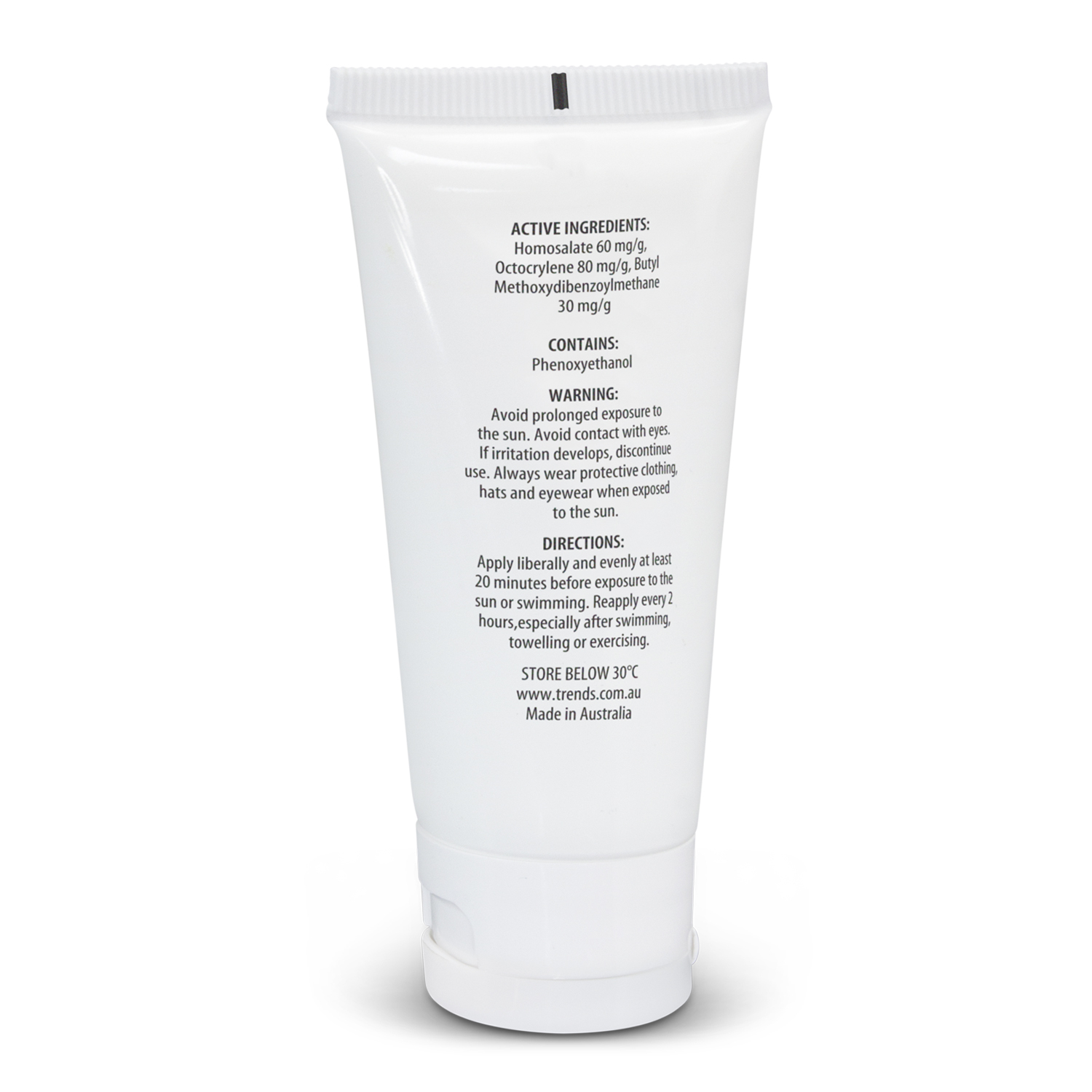 Maroochydore SPF 50 Sunscreen 50ml back Maroochydore SPF 50 Sunscreen 50ml back