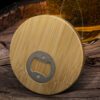 Hay Bamboo Bottle Opener Coaster Round feature Hay Bamboo Bottle Opener Coaster Round feature