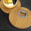 Keilor Bamboo Bottle Opener Coaster Set of 2 Round feature