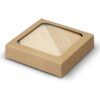 Keilor Bamboo Bottle Opener Coaster Set of 2 Round gift box