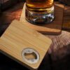 Keilor Bamboo Bottle Opener Coaster Set of 2 Square feature