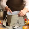 Timboon Jute Cooler Bag feature Timboon Jute Cooler Bag feature