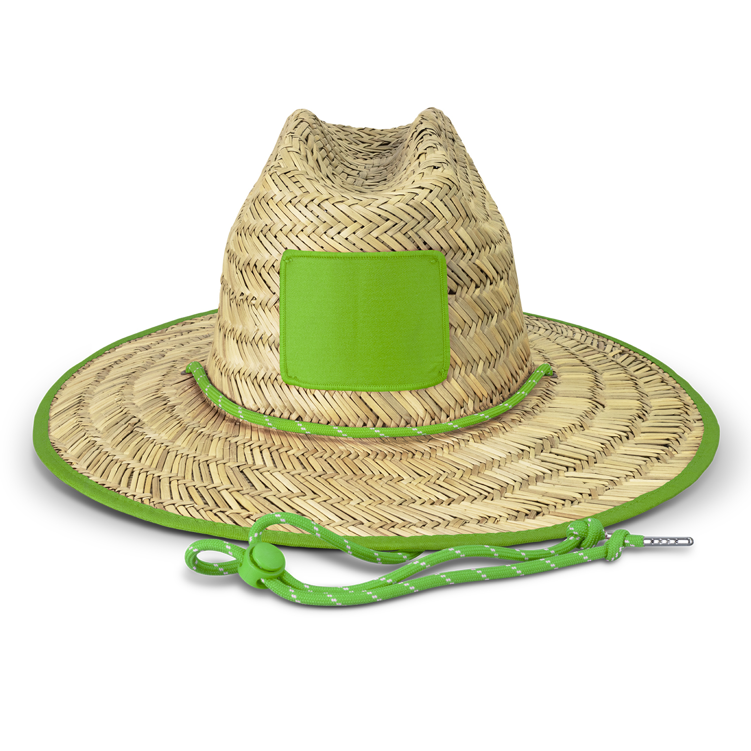 Eltham Tiki Straw Hat bright green Eltham Tiki Straw Hat bright green