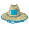 Eltham Tiki Straw Hat light blue Eltham Tiki Straw Hat light blue
