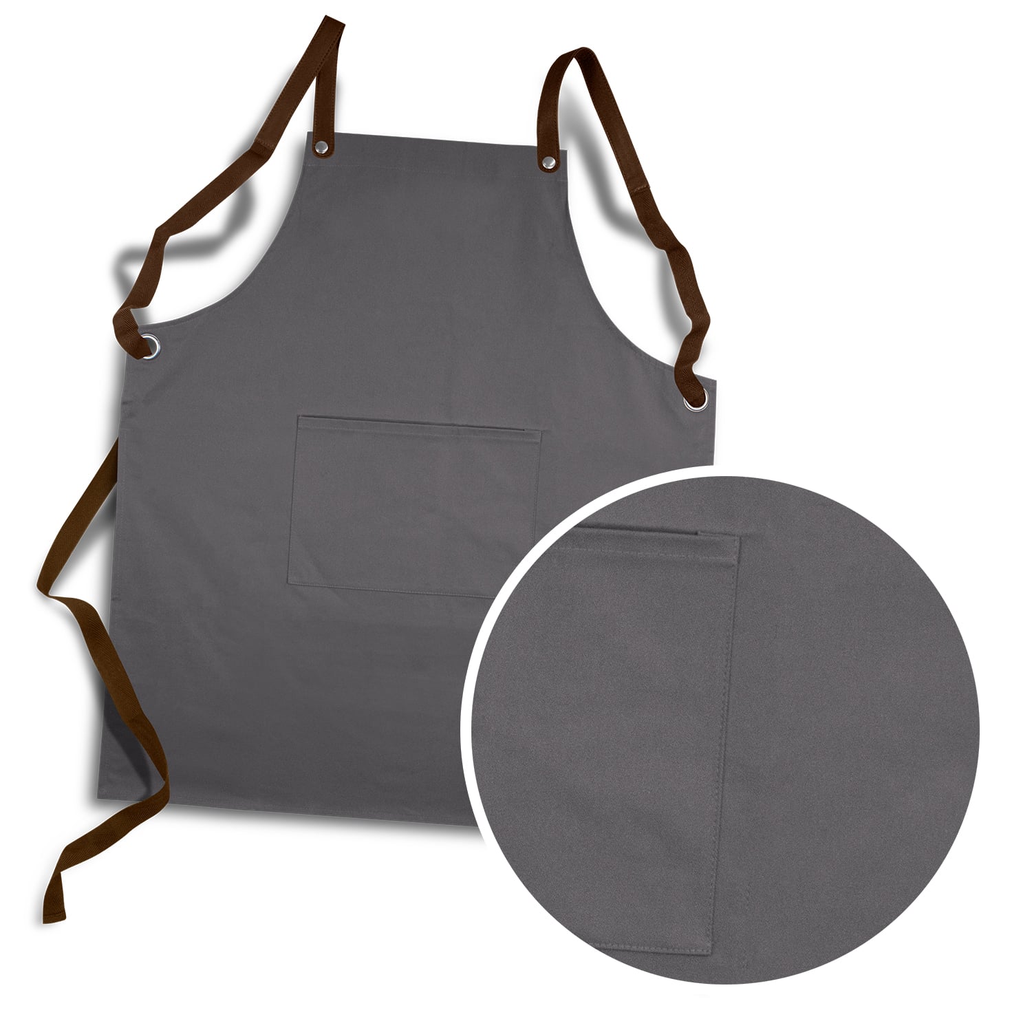 Falmouth Bib Apron Elite Grey Falmouth Bib Apron Elite Grey