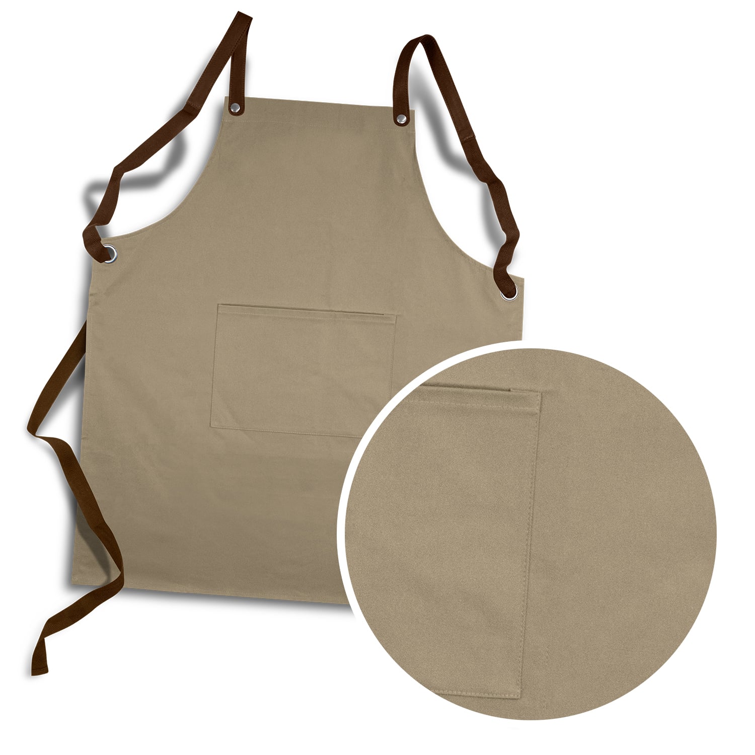 Falmouth Bib Apron Elite Taupe Falmouth Bib Apron Elite Taupe