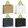 Finley Ribbon Handle Paper Bag Large bright green Finley Ribbon Handle Paper Bag Large bright green