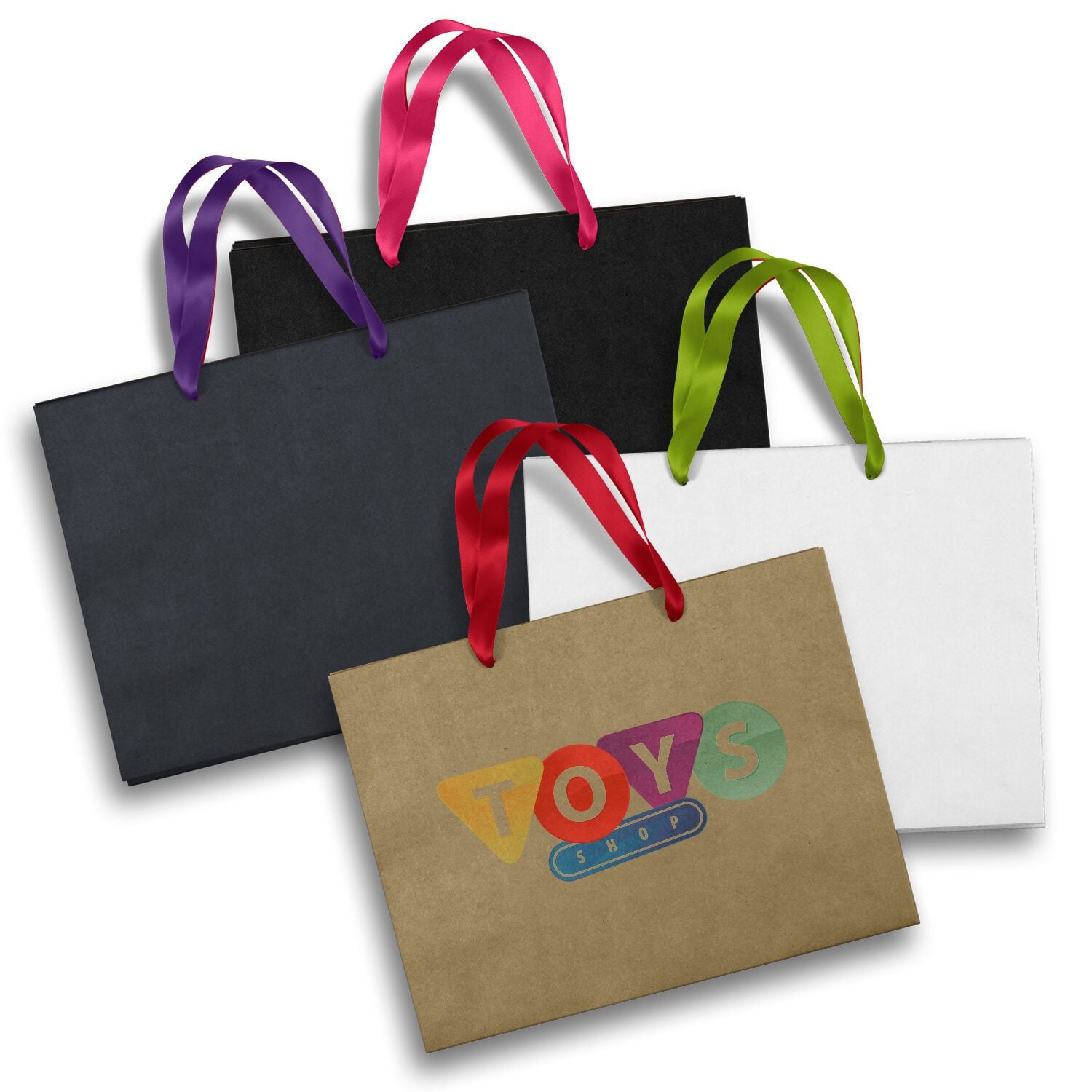 Finley Ribbon Handle Paper Bag Large main